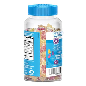Digestive Advantage Probiotics For Digestive Health, Probiotic Gummies & Vit D, Daily Probiotics For Women &Men Occasional Bloating, Minor Abdominal Discomfort & Gut Health, 80ct Natural Fruit Flavors