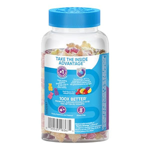 Digestive Advantage Probiotics For Digestive Health, Probiotic Gummies & Vit D, Daily Probiotics For Women &Men Occasional Bloating, Minor Abdominal Discomfort & Gut Health, 80ct Natural Fruit Flavors