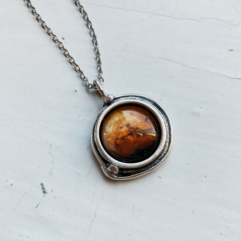 Mars and Moons Pendant Necklace