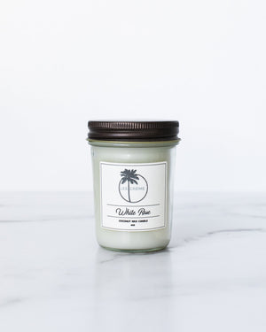 White Rose Scent Coconut Wax Candle